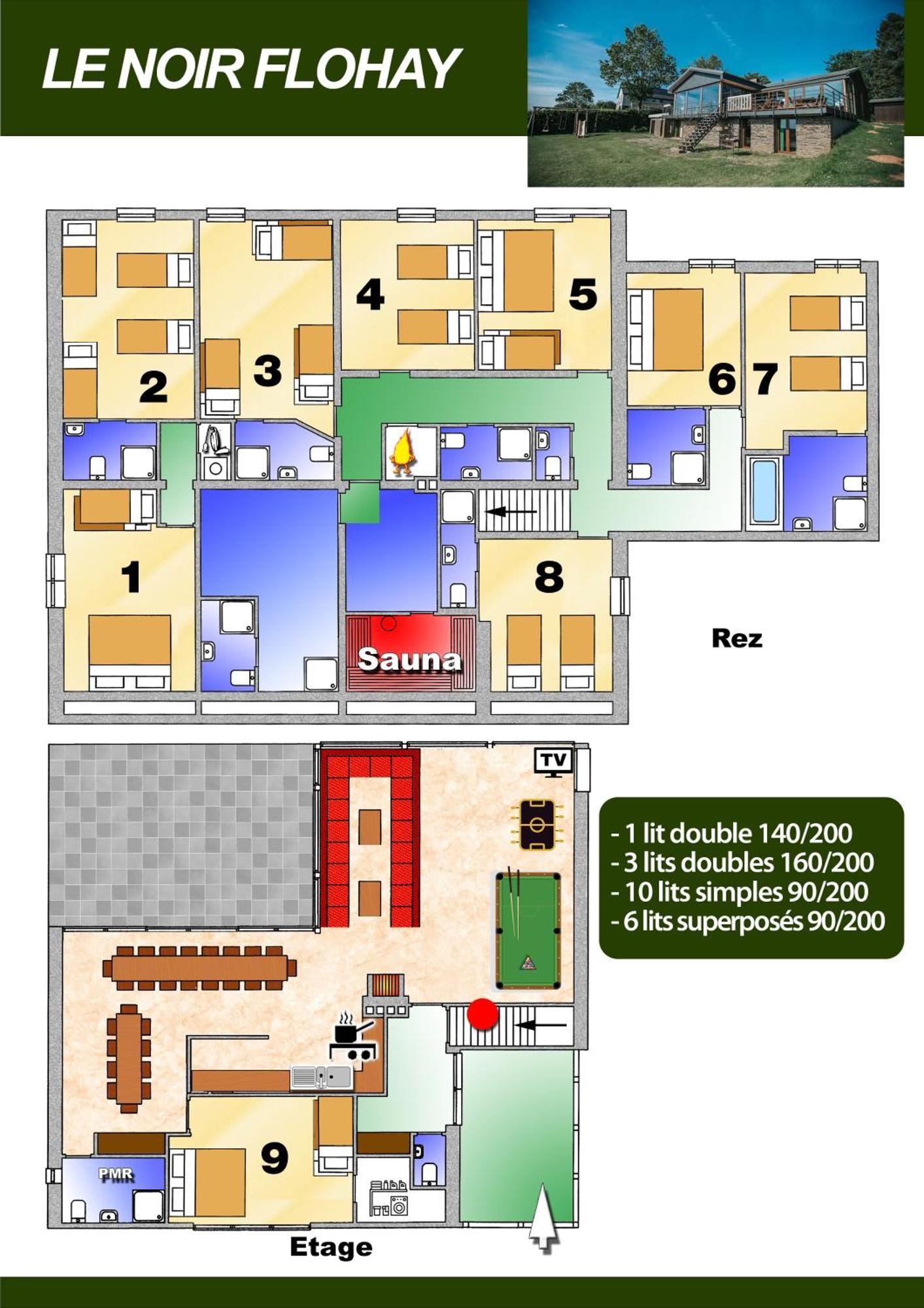 Le Noir Flohay 30 Pers - Malmedy, Vue, Wellness Villa Buitenkant foto